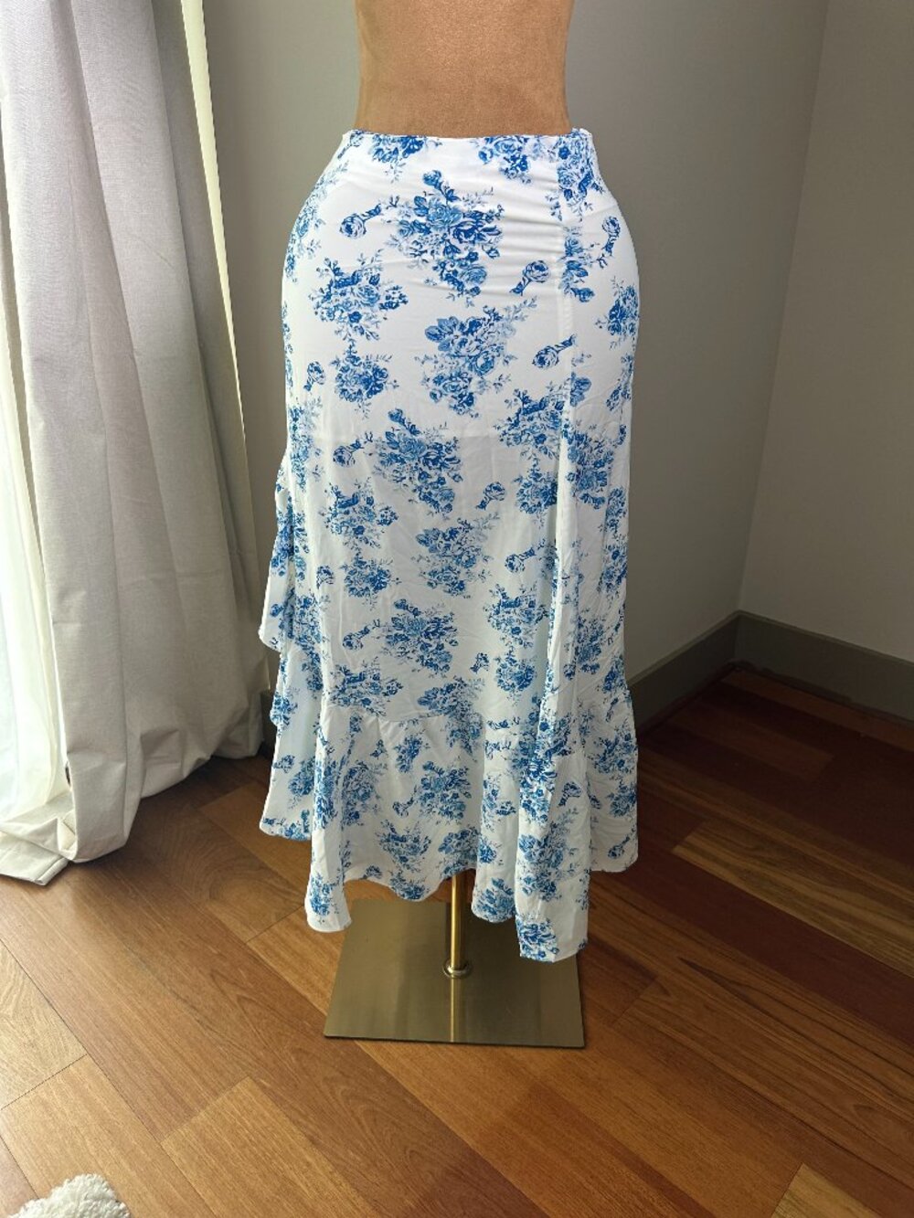 White Blue Skirt